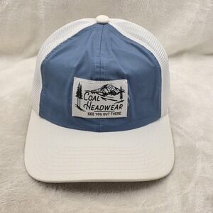 Coal Headwear Hat Cap Mens Strap Back Trucker Adjustable Blue White‎ Hike Camp